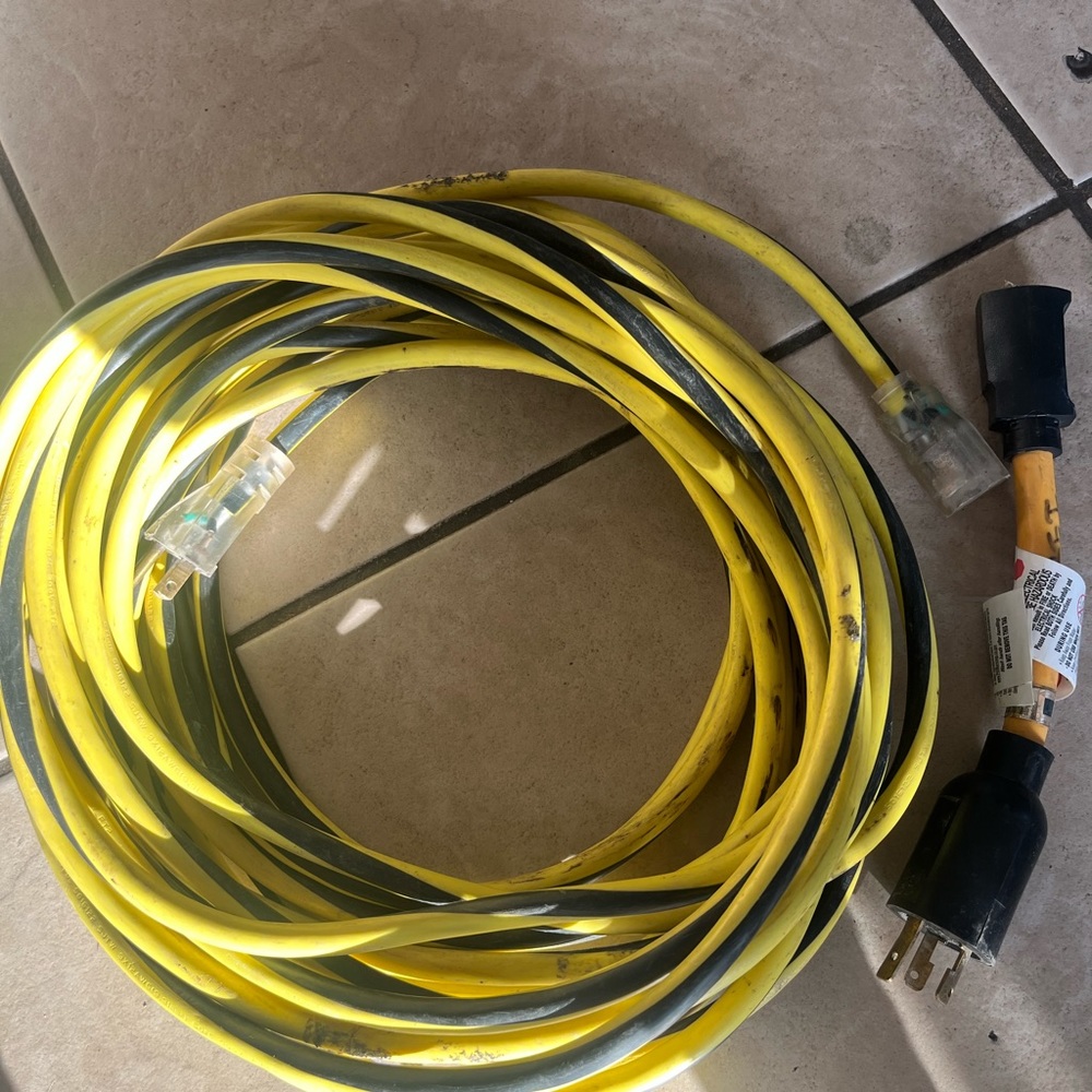 Extension cord and spider box pigtail